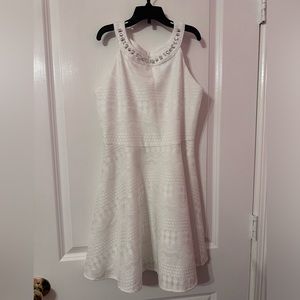 white kids dress w/ gems